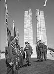 Vimy Ridge. 1st Canadian Army. 28th Anniversary of the Battle of Vimy Ridge. Gen. Crerar talking to veterans. 9 April 1945.