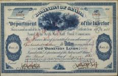 CHALIFOUX, Angèle - Scrip number 10479 - Amount 113.00$ - Certificate number 458 G. 1885/08/03