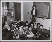 Kindergarten class of 4 and 5 year old children at Norway House, Manitoba. [between 1900-1976]