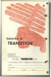 Back cover of the January - February 1959 issue of Transition magazine [textual record] 1959.