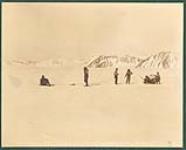 Sledding on the King Glacier looking westward down the glacier [Graphic material] 1925.