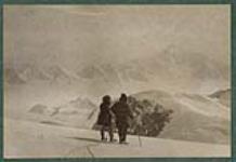 Untitled [wo members of the 1925 Mount Logan Expedition looking out from King Ridge] [Graphic material] 1925.