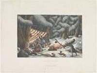 A Night Encampment - Moose Hunting 1837.