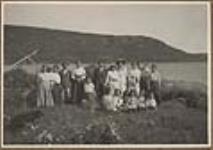 [Wedding of Wilfred and Beatrice Shiwak]. Original title: A wedding party, at Rigolet  26 August 1923.