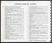 [Caption list, Japanese Housing Centre]. [1943/11-1943/12]