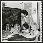 At Picture Butte in southern Alberta, Japanese children attend the same local schools as other children, both public and high, sharing in all classroom activities. [1945/06/16-1945/06/28]