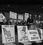 Avro workers lead protest cavalcade and meeting. 27 Feb. 1959