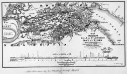 Map of the isthmus between the Gulf of St. Lawrence and the Bay of Fundy shewing the final location of the proposed Baie Verte Canal according to actual survey by G.F. Baillairgé, Asst. Chf. Engr. P. Wks., up to October 1873. [cartographic material].