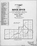 Tr. 8. Plan of Boyer River Indian Reserve No. 164 for the Fort Vermilion band of Beaver Indians in Tp.  109, Range 14, W. 5 M., Peace River, Alta. Fort Vermilion, Alta., August 1st, 1912. Certified correct, J.K. McLean, D.L.S.