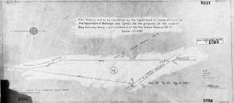 Plan showing land to be transferred by the Department of Indian Affairs to the Department of Railways and Canals for the purposes of the Hudson Bay Railway, being a part of Block A of The Pas Indian Reserve No. 21....Chief Engineer, 25th Oct., 1917.... [2 copies/2 exemplaires]