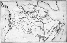 [Map of Canada showing distribution of Indian and Inuit tribes./Carte du Canada montrant la répartition des tribus indiennes et inuit.]  Photo. Lith. by the Burland-Desbarats Lith. Co.