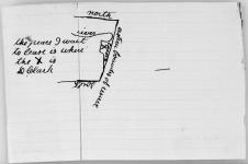 [Rough sketch showing the portion of the Blackfoot Reserve to be covered by the lease and to be fenced by the Circle Ranch Company. Drawn by Mr. Markle.]