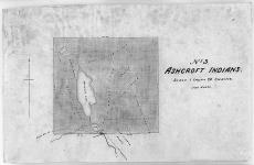 No. 3. Ashcroft Indians. [Map showing a reserve situated at McLean's Lake, on the trail from Ashcroft to Hat Creek./Carte montrant une réserve se trouvant au lac McLean, entre Ashcroft et l'anse Hat.]