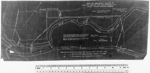 Plan of 1000 acres desired by Calgary Power and Transmission Co., Stony Indian Reserve, Alberta. C.H. Mitchell, Engineer...Mar. 12- 1908.