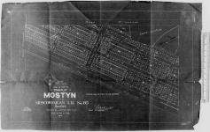 Treaty No. 4. Plan of part of the town-plot of Mostyn in the Muscowequan I.R. No. 85, Sask. Surveyed by J. Lestock Reid, D.L.S., 1910....R.G. Orr, '10. [2 copies/2 exemplaires]