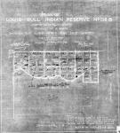 Tr. 6. Plan of Louis Bull Indian Reserve No. 138 B, part of Tp. 45, Rge. 25, W. 4th M., Province of Alberta, showing part surrendered for sale shaded. Hobbema, Alta., 6th Oct., 1909. Certified correct, J.K. McLean, D.L.S. [2 copies/2 exemplaires]