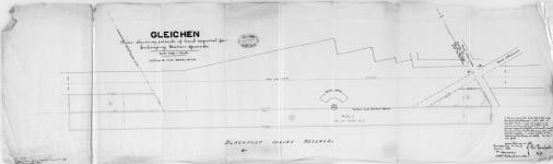 Gleichen. Plan shewing parcels of land required for enlarging station grounds. S.E. 1/4 Sec 13, Tp.  22, R. 23, W. of 4th P.M....[Surveyed by/Relevé par] (Sd.)  Ths. Turnbull, D.L.S....30...January, 1893....Traced...8-3-94.
