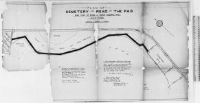 Plan of cemetery road at The Pas, being part of Block ""A"", Indian Reserve No. 21, Manitoba....R.A. McLellan, D.L.S....8th...October...1913.