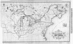 Prospectus Map, Shewing the Position of the Proposed Toronto & Georgian Bay Ship Canal, as the shortest route between the North Western Portion of the United States, and the Atlantic Ocean. Kivas Tully, Toronto, Chief Engineer. [cartographic material].
