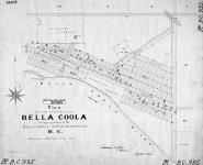 Plan of the townsite of Bella Coola, being a portion of the Bella Coola Indian Reserve No. 1, B.C. Ashdown H. Green, B.C.L.S., August 1912....