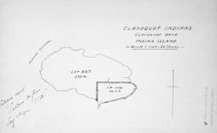 Clayoquot Indians. Clayoquot band. Indian Island [Reserve No. 30/ Réserve no. 30]. Certified correct. Ashdown H. Green, B.C.L.S., Aug. 30th, 1914.