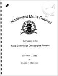 Submission from the Northwest Metis Council