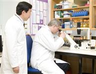 [Prime Minister Stephen Harper tours the Respiratory Virus Lab with Dr. Yan Li and Dr. Frank Plummer at the National Microbiology Lab in Winnipeg, Manitoba] 19 May 2009