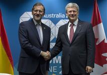 [Prime Minister Stephen Harper meets with Mariano Rajoy, President of Spain, at the Brisbane Convention and Exhibition Centre in Brisbane, Australia] 15 November 2014