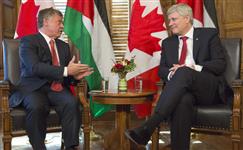 [Prime Minister Stephen Harper meets with His Majesty King Abdullah of Jordan to discuss the conflict with ISIS, Parliament Hill] 29 April 2015