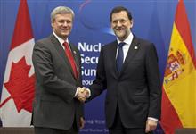 [Prime Minister Stephen Harper meets with Mariano Rajoy, Prime Minister of Spain, at the Nuclear Security Summit in Seoul, South Korea] 27 March 2012