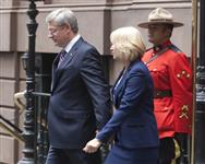 [Prime Minister Stephen Harper arrives at a memorial service honouring the victims from the Commonwealth countries who were killed in the 9/11 terrorist attacks in New York City] 11 September 2011
