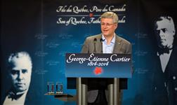 [Prime Minister Stephen Harper delivers remarks honouring the 200th anniversary of Sir George-Étienne Cartier's birth in Québec City, Quebec] 6 September 2014
