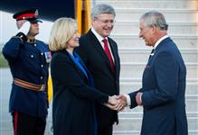 [Prince Charles bids farewell to Laureen Harper and the Prime Minister after visiting Winnipeg, Manitoba] 21 May 2014
