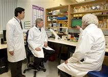 [Prime Minister Stephen Harper tours the Respiratory Virus Lab with Dr. Yan Li and Dr. Frank Plummer at the National Microbiology Lab in Winnipeg, Manitoba] 19 May 2009