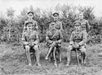 Brig.-Gen. Garnet Hughes and Staff (1st Canadian Infantry Brigade). July, 1916 July, 1916
