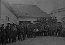 Group of the men at 3rd Field Amublance Dressing Station. Vlamertinghe. August, 1916 Aug., 1916