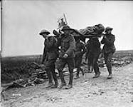 Bringing in a wounded Tommy. September, 1916 Sept., 1916.
