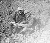 Two officers on the battlefield. October, 1916 October, 1916.