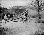 Heavy Howitzer in Action. September, 1916 Sep., 1916.