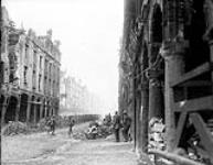A shell falling in Arras during the Battle. May, 1917 May, 1917.