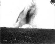 A mine exploding on Vimy Ridge. May, 1917 MAY, 1917