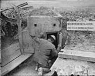 A German sniper's post made of 3" Krupp steel. July, 1917 July, 1917.