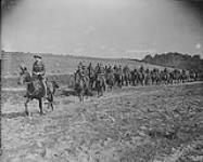 Canadian Cavalry Machine Gun Section in Training. August, 1917 Aug., 1917.
