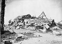 A Boche concrete fort in the vicinity of Lens smashed by Canadian Artillery. September, 1917 Sep., 1917.