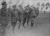 General Currie presenting ribbons to Officers, N.C.O.'s and Men of 10th Bn. September, 1917 Sep., 1917.