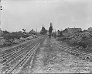 The Lens-Arras road as seen from Petit Vimy. September, 1917 Sep., 1917.
