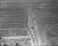 The defence of a road. Photograph taken from a kite balloon Nov., 1917.