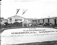 Canadians convalescing outside No. 7 Canadian General Hospital, France. Feb. 1918 Feb., 1918.