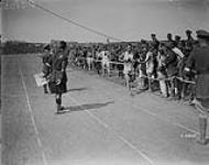 (Races) Finish of the 1 mile Medley Relay Race. - Canadian Sports. June, 1918 1914-1919