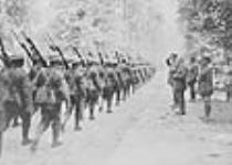 28th Battalion marching past Sir Robert Borden. July, 1918 July, 1918